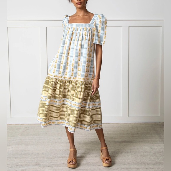 Printfresh Dresses & Skirts - Printfresh X Lars Gracious Gardener Floral Print Midi Dress Women's Size XS